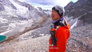 British explorer Dykes looks for a beautiful view of Kangba