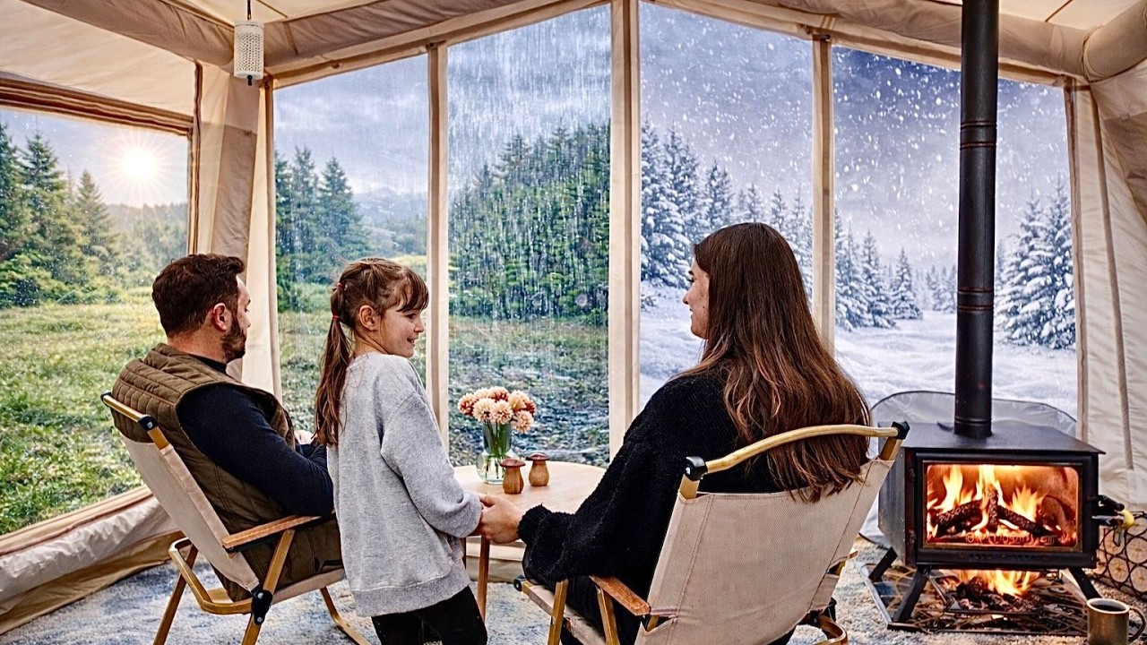 Кемпинг в четырех сезонах за один день