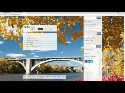 Bremer Bank Online-Banking Login-Tutorial