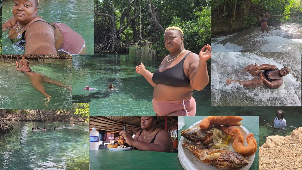  I went to salt river in Clarendon maypen then we go to another waterfall called yardback🤭🤗