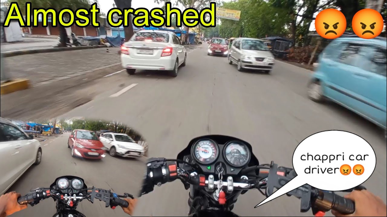 Almost crashed | Idiot car driver😡😡 | Chappri car driver | car vs biker ...