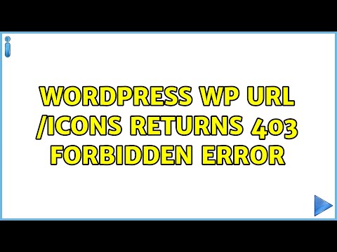 Wordpress: WP URL /icons returns 403 forbidden error