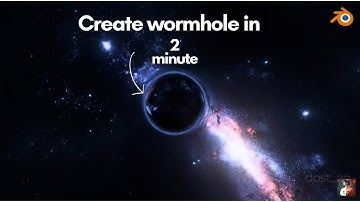 How to make wormhole under 2 minutes in Blender #blendertips #interstellar #3d