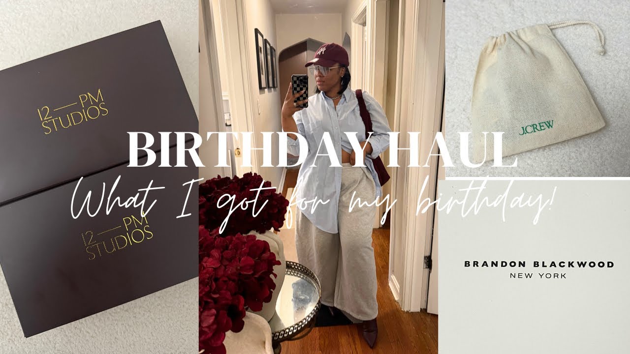 BIRTHDAY PICKUP HAUL | 12PM STUDIOS | TJMAXX |JCREW | BRANDON BLACKWOOD