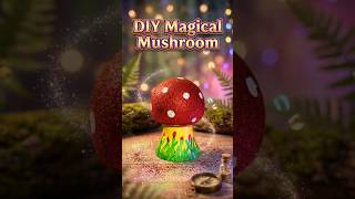 DIY Magical Red Fairy Mushroom 🍄 with LED Bulb💡✨#shortvideo #craft#creative #ytshorts #diy#trending