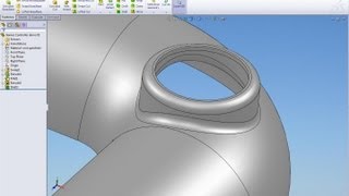 SolidWorks Tutorial - Extruding to curved surface and shelling