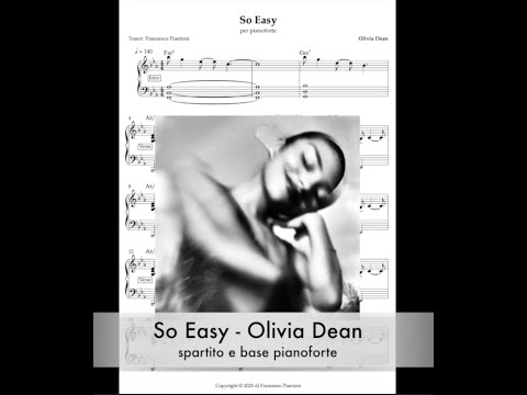 So Easy (spartito pianoforte) - Olivia Dean