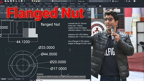 How To Draw Hexagonal Flanged Nut || AutoCAD