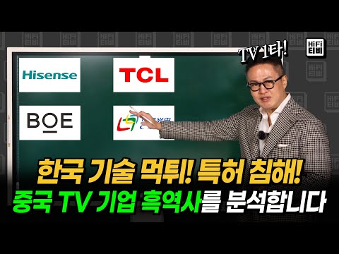 세계 1위 한국 제친 중국 TV 기업(TCL, 하이센스, CSOT, BOE)을 분석합니다.