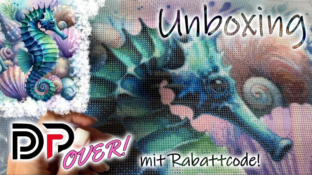 DPover Unboxing | Ich teste einen neuen Diamond Painting Shop für euch - Seepferdchen mit Rabattcode