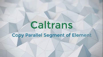 Copy Parallel Segment of Element