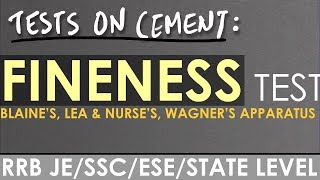 Fineness Test of Cement for RRB, GATE, IES, SSC