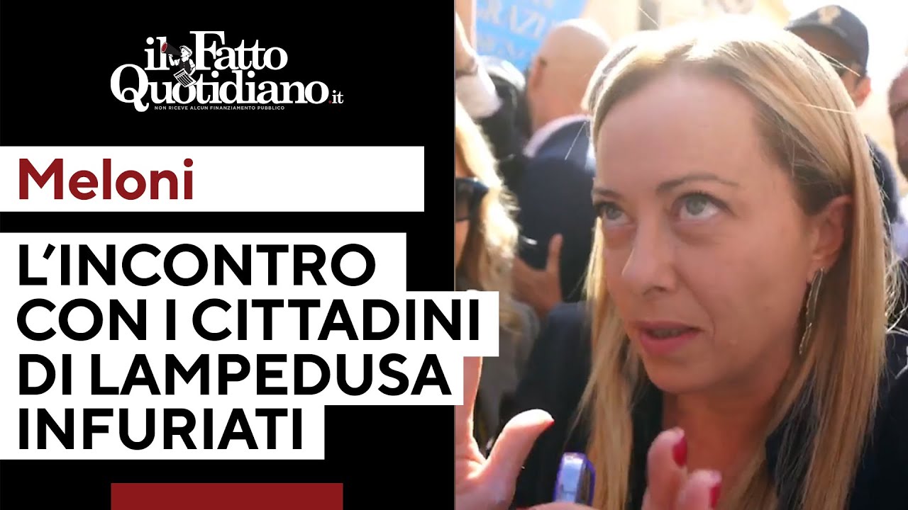 Lampedusa, Meloni incontra i cittadini inviperiti. Il video della premier sull'Isola