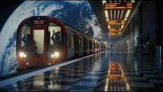 Next Stop: The Milky Way — A Space Train Station Over Earth
