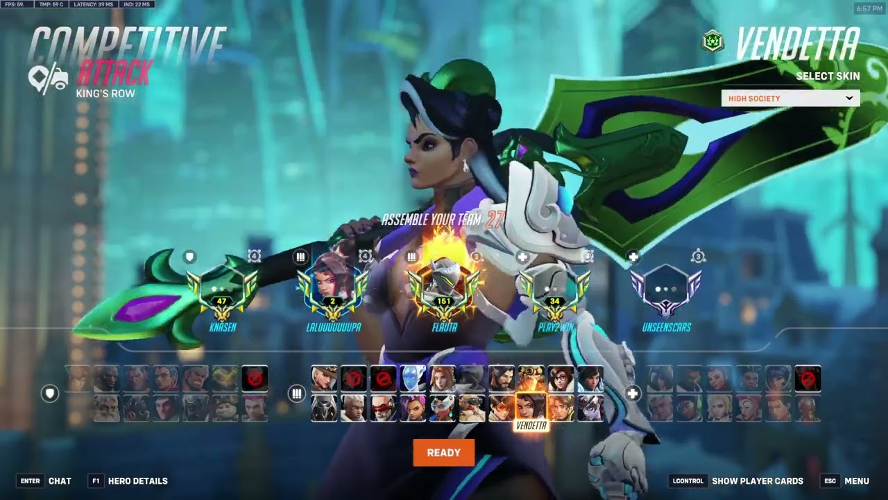 Хард-керри Вендетта - LHCLOUDY! 2 место! [Overwatch 2 Сезон 20 Топ-500]