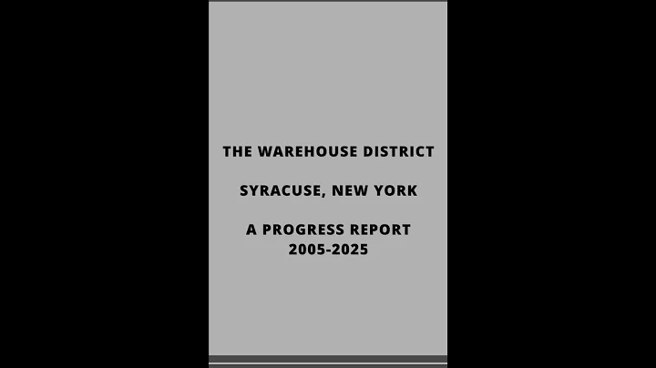 THE WAREHOUSE DISTRICT PROGRESS REPORT 2005 2025 RICK DESTITO
