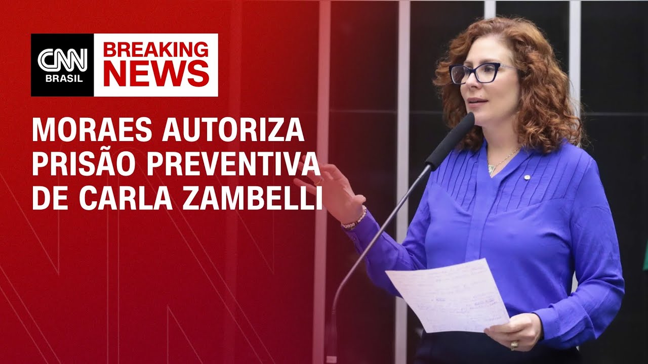 Alexandre de Moraes decreta prisão preventiva de Carla Zambelli | LIVE CNN