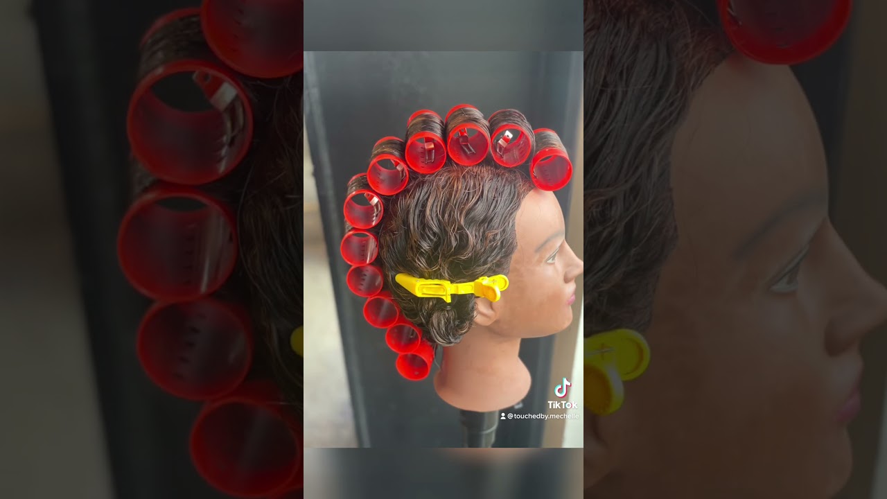 Practicing A Roller Set 💇🏽‍♀️ Prep for State Board 