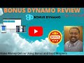 Make money Online  ✋ BonusDynamo review✋BonusDynamo review and  Demo ✋