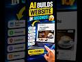AI Builds Website in Seconds 😳 #shorts #viral #ai