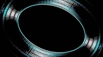 4K UHD Cyan Oval Mystry Animation Border