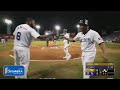 Sebastián Valle pega el triple remolcador de dos carreras en el partido Licey vs Aguilas