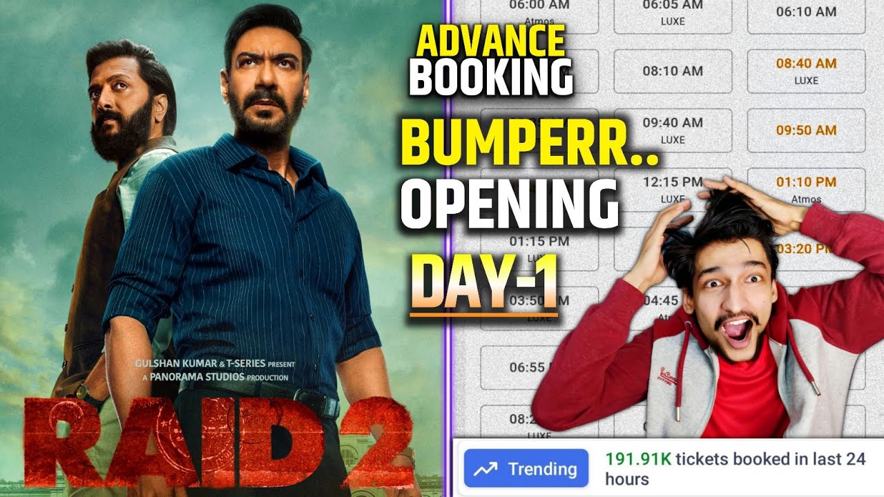 RAiD 2 (Day-1) Advance Booking ALL INDIA RECORD🚀💥 Raid 2 Day 1 Box Office Collection 