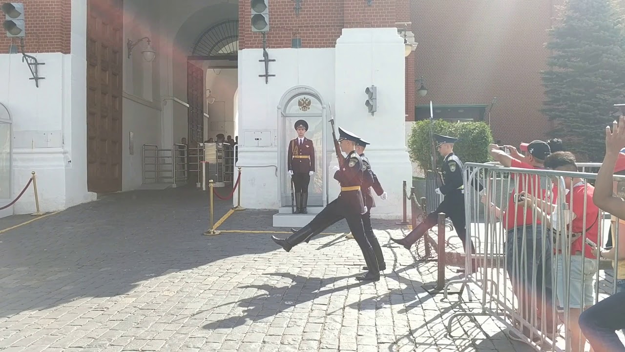 Changing of the Guard Ceremony - Red Square, Moscow Russia