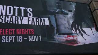 Knotts Berry Farm Scary Farm Billboard Buena Park California USA October 2, 2025 Halloween