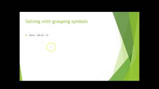 Algebra 1 Chapter 2 Section 3 - solving multi-step equations