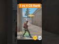 Headshot mode is off 😕 ll 1 vs 4 in CS Ranked ll #octordle  #freefire #gaming