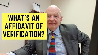 What is an Affidavit of Verification?