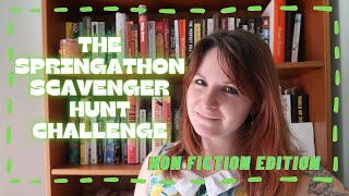#SpringAThon Scavenger Hunt | Non Fic Edition | chaotically finding nature books + cameo of my bunny