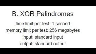 B. XOR Palindromes