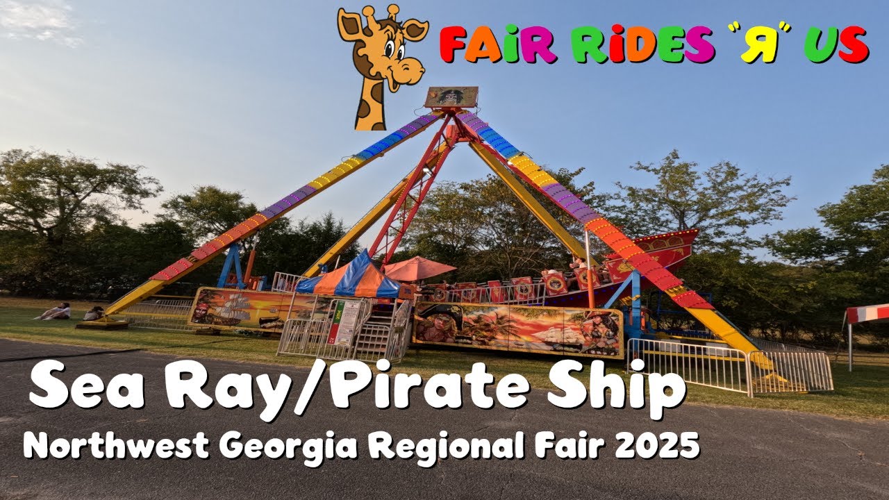 Sea O Ray Ride Sea Ray (Pirate Ship) On-Ride POV - Northwest Georgia Regional Fair ...