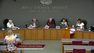 Rolla Board of Education Meeting - September 17th, 2026