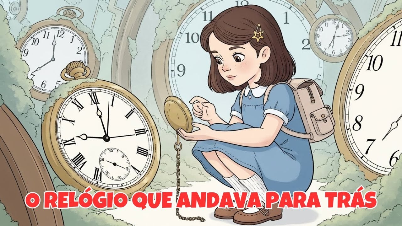 Historinha Infantil: ⏱ O Relógio que Andava para Trás Só à Tarde 💤 Para Dormir | Educativo | 4K
