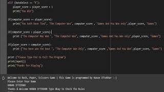 Rock Paper Scissors Game in Python