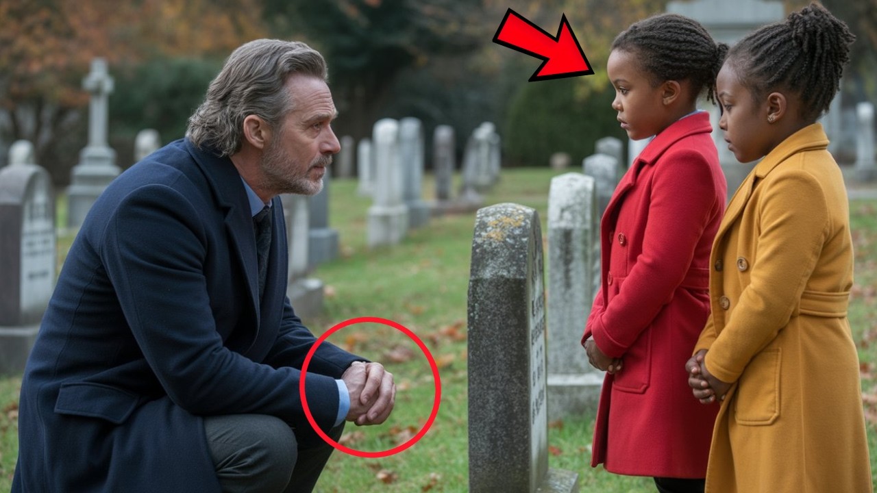 Billionaire Finds Twin Black Girls Begging at His Son’s Grave — The Reason Makes Him Collapse