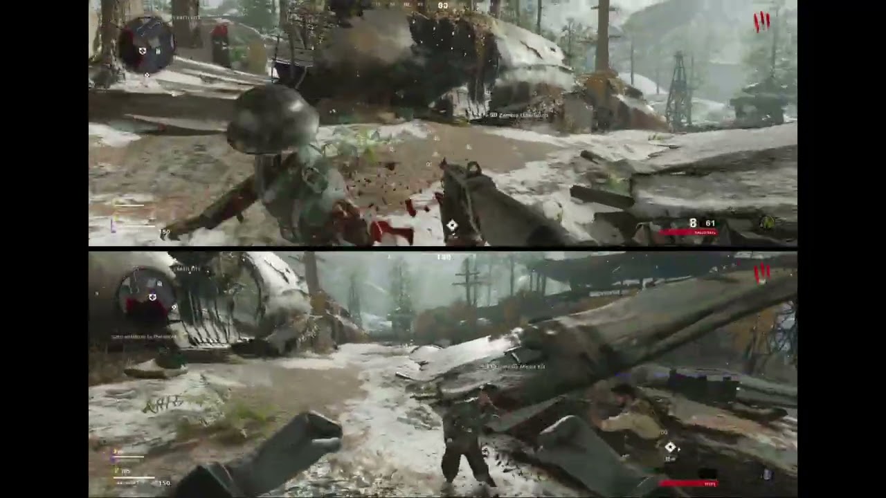 Call of Duty Black Ops Cold War zombies split screen GAMEPLAY