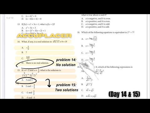 ACCUPLACER MATH TEST [Day 14 & Day 15] Anyone else studying with a cold? Lol