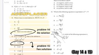 ACCUPLACER MATH TEST [Day 14 & Day 15] Anyone else studying with a cold Lol