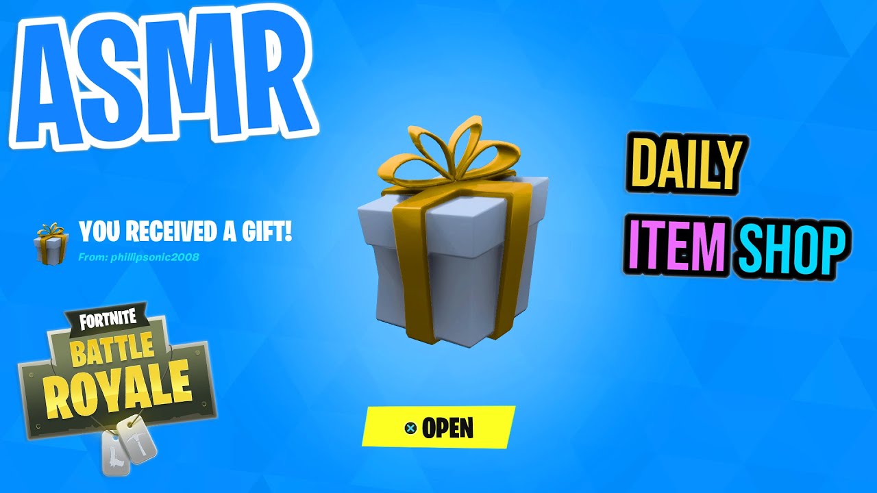 ASMR Fortnite NEW Side Shuffle Emote Gift! Daily Item Shop 🎮🎧 Relaxing Whispering 😴💤