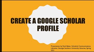 Celebrity Create a Google Scholar Profile (Student version) (2021) Wealth
