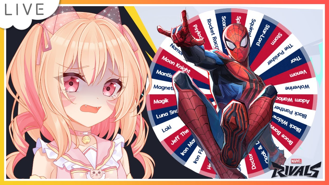 WHEEL PICKS MY MARVEL RIVALS CHARACTER [Vod 7/11] ≽^•⩊•^≼ - YouTube