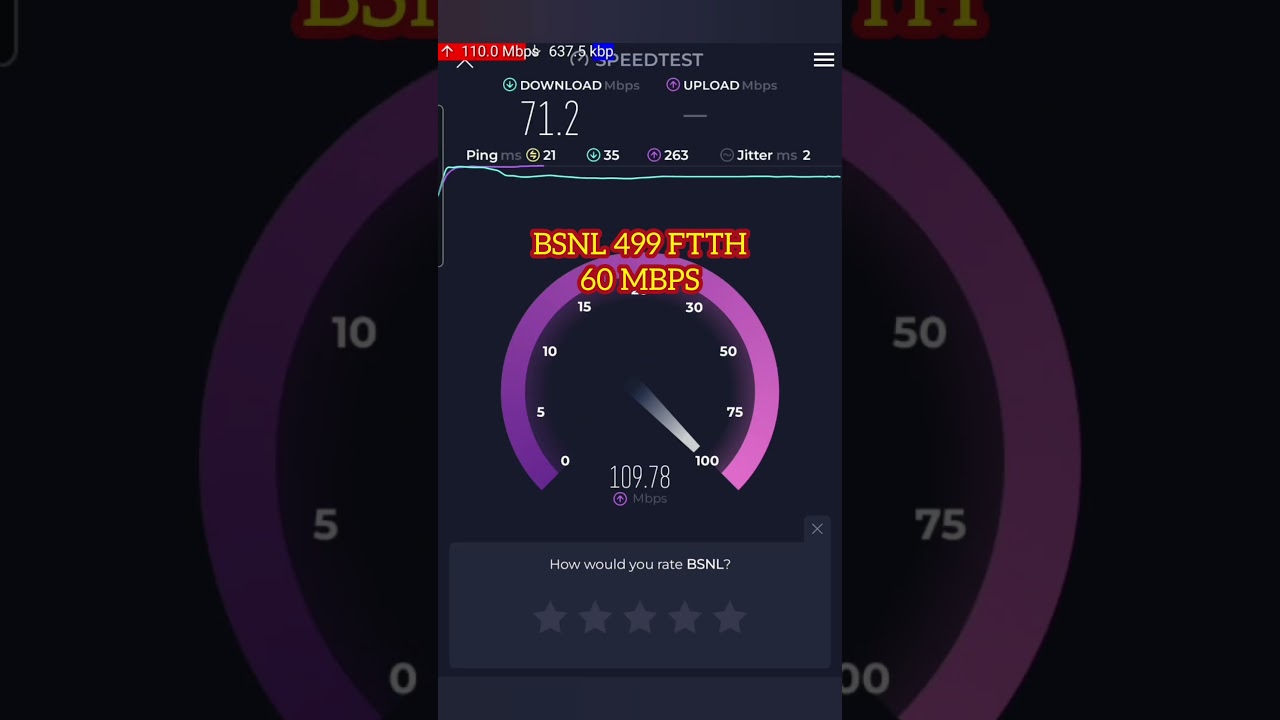 BSNL Raipur 499 FTTH WiFi Plan 60 MBPS Speed Test 