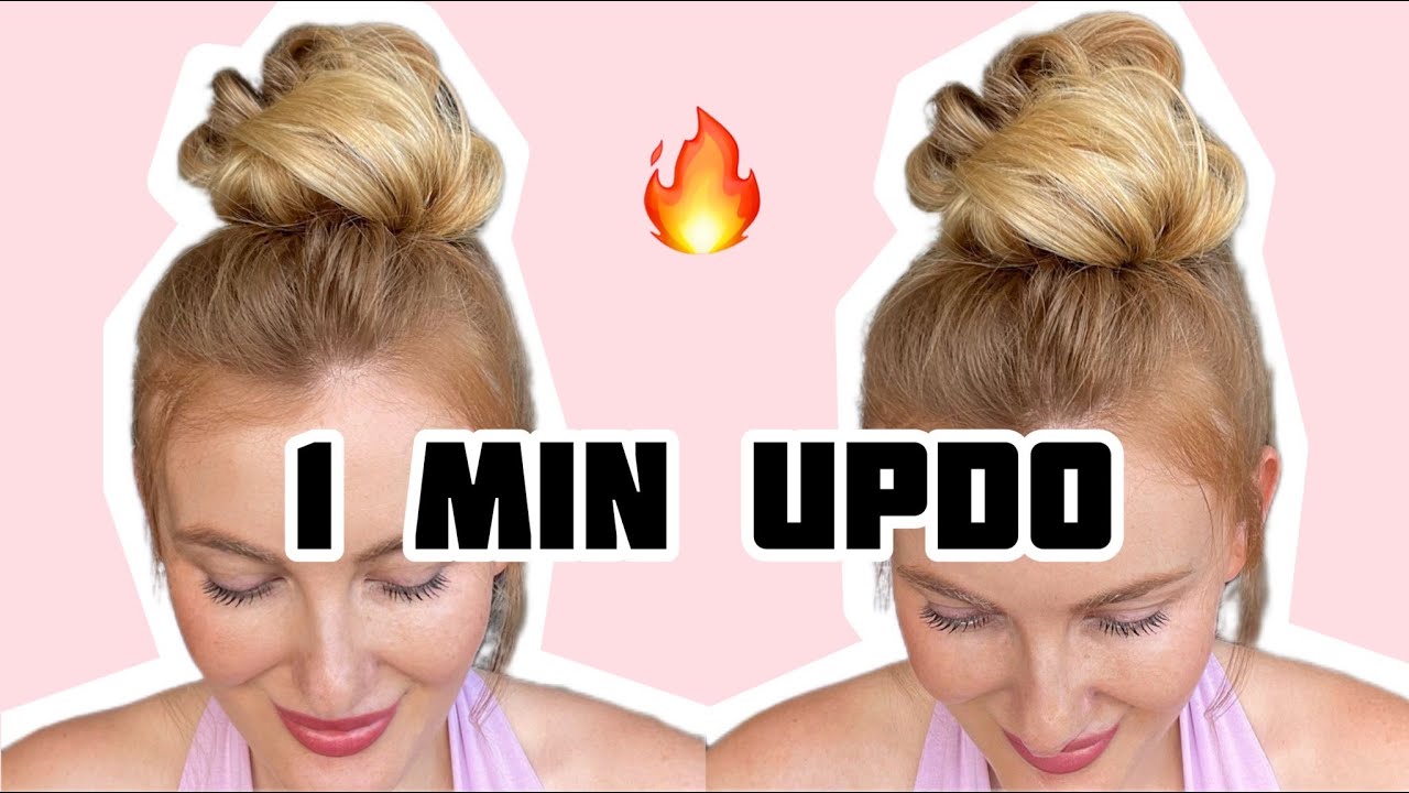Tik Tok Updo Viral Big Hair Bun Hack Medium and Long Hair YouTube
