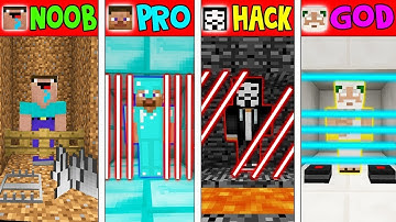 Minecraft Battle: NOOB vs PRO vs HACKER vs GOD: PRISON ESCAPE CHALLENGE / Animation