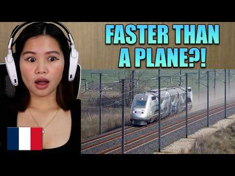 American Girl Reacts to the Fastest Train in Europe (574 km/h)