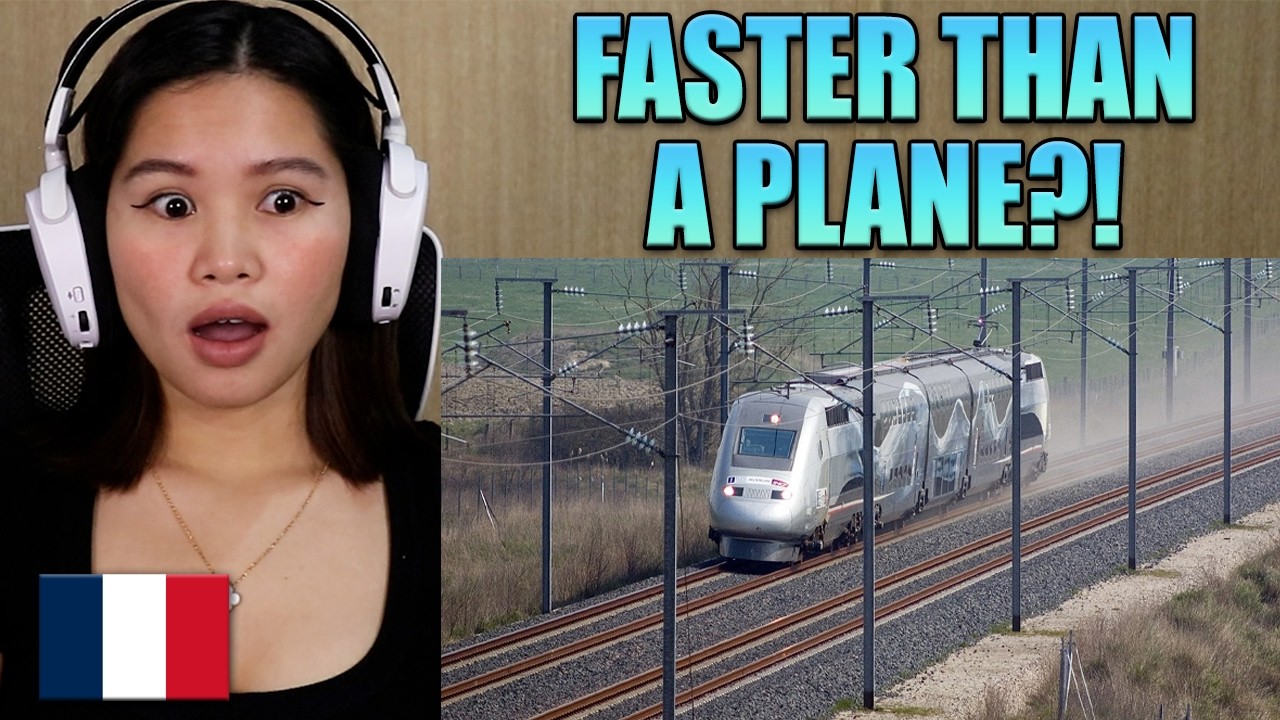 Реакция американской девочки на самый быстрый поезд в Европе (574 км/ч)